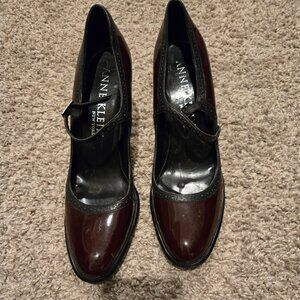 Anne Klein New York Mary Jane Heels Size 8.5, Cranberry!